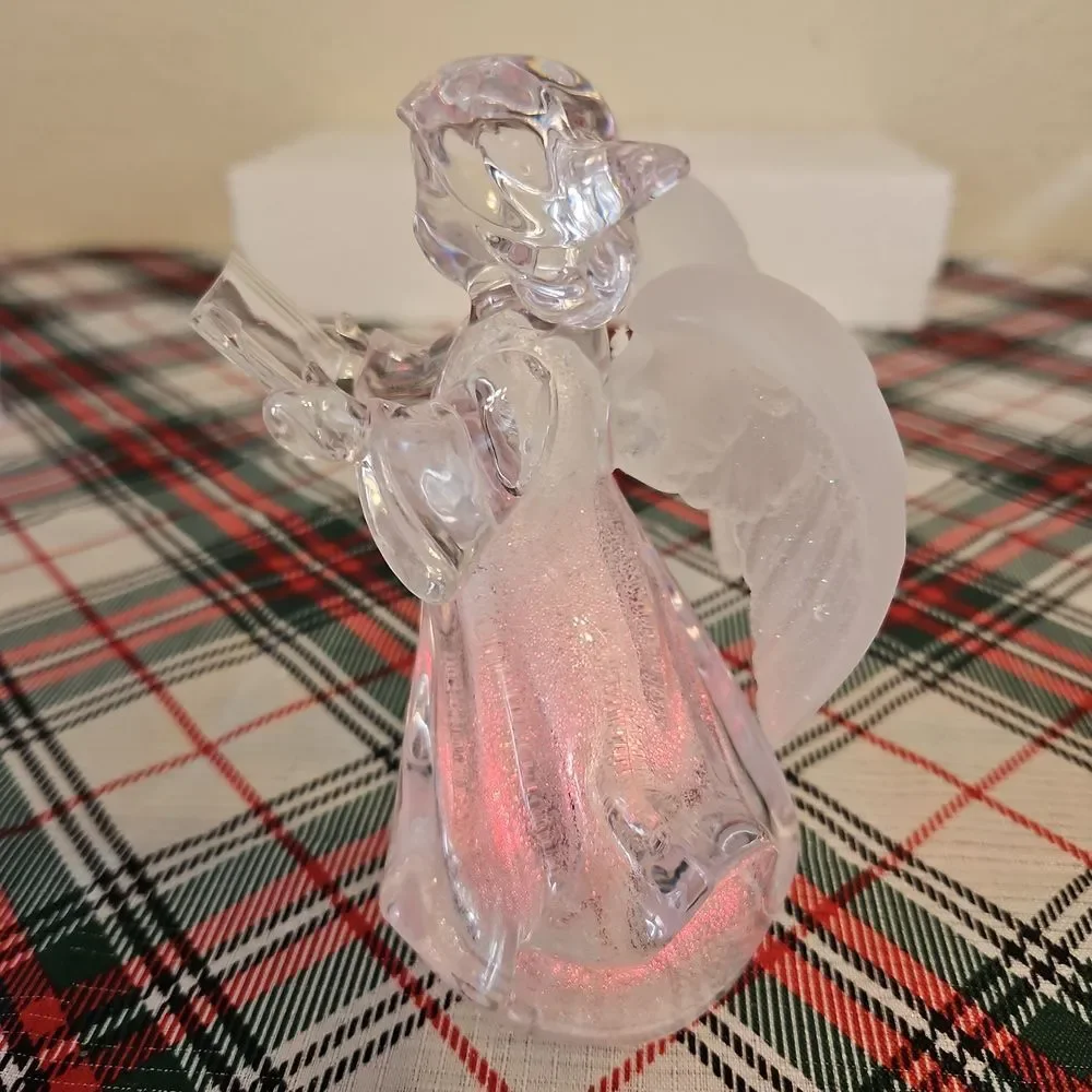 JCPenny Home Collection Colorful Acrylic LED Noel Series Angel Figurines
